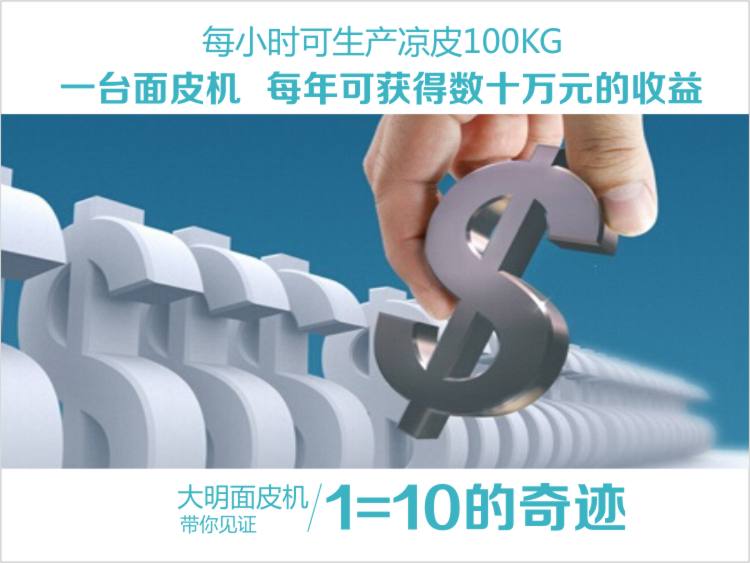 生產面皮效率每小時可達100kg 生產面皮效率每小時可達100kg