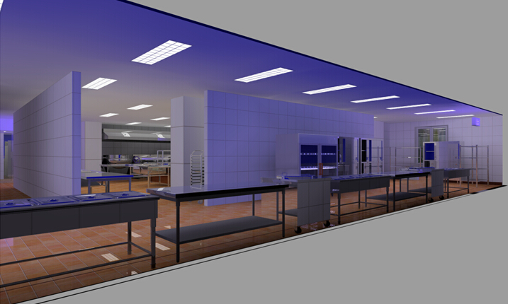 飯菜售賣區3D效果圖 飯菜售賣區3D效果圖