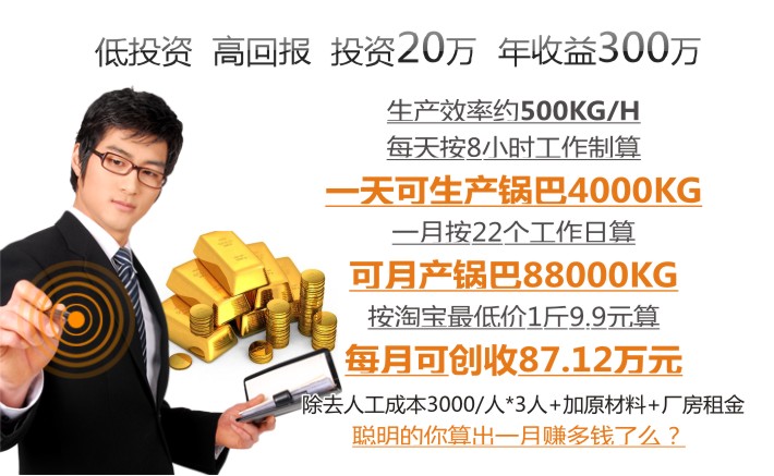 大明鍋巴機 低投資 高回報 大明鍋巴機 低投資 高回報