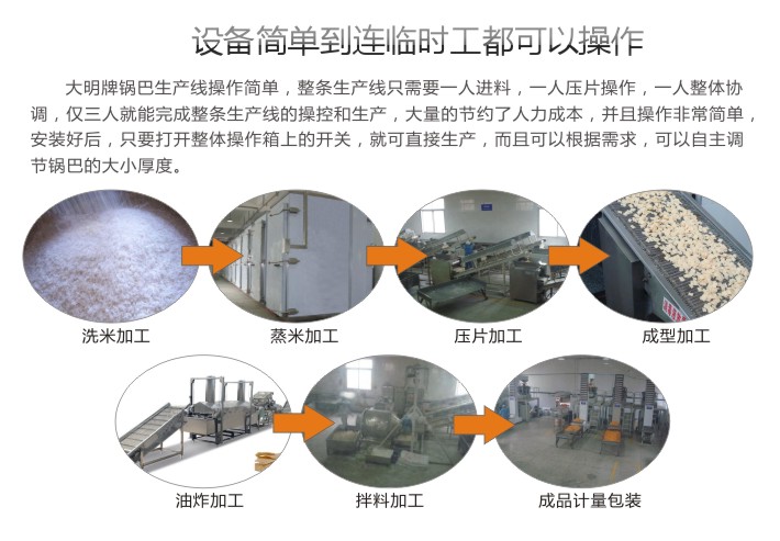 大明鍋巴生產線操作簡單 大明鍋巴生產線操作簡單